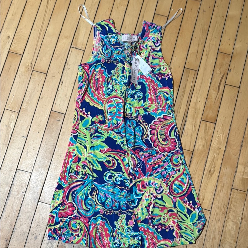 Blue and Purple Ruched Tiered Sundress for Resort Wear